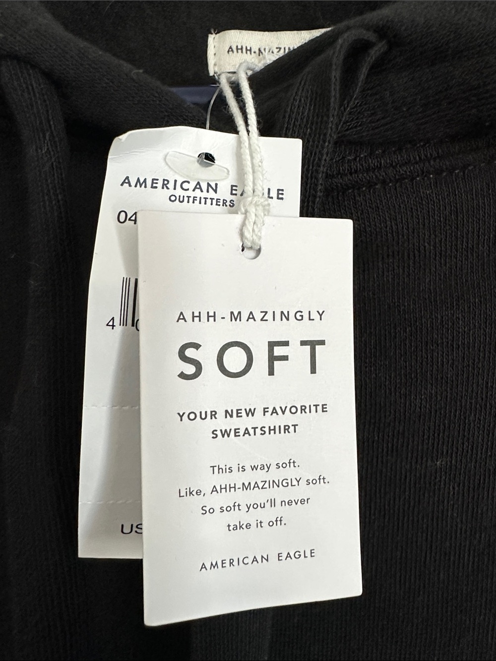 American Eagle Outfitters Women’s Black Ahh-amazingly Soft Hoodie - Picture 2 of 4
